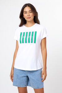 Stella + Gemma Soho Cuff Tee Picnic Stripes