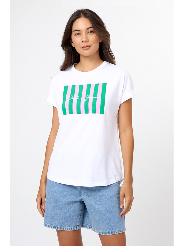 Stella + Gemma Soho Cuff Tee Picnic Stripes