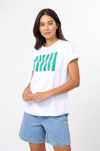 Stella + Gemma Soho Cuff Tee Picnic Stripes