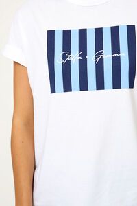 Stella + Gemma Soho Cuff Tee Sea Stripes