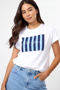 Stella + Gemma Soho Cuff Tee Sea Stripes