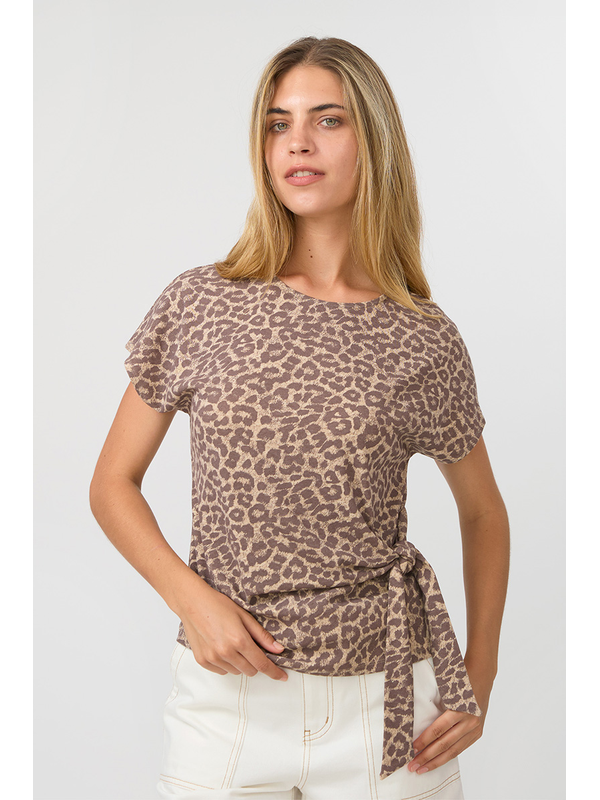 Stella + Gemma Cara Leopard Top
