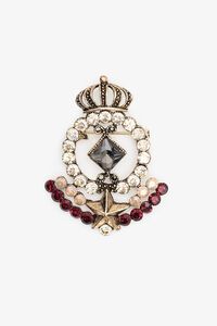 Antler Crown Shield Brooch