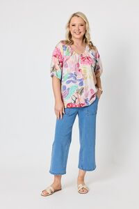 Gordon Smith Desert Rose Print Top