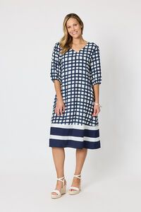 Clarity Monaco Grid Dress
