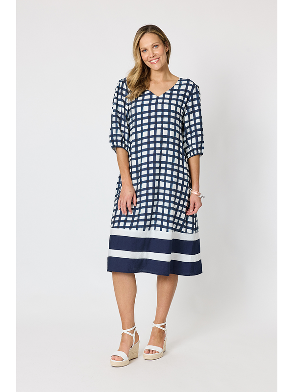 Clarity Monaco Grid Dress