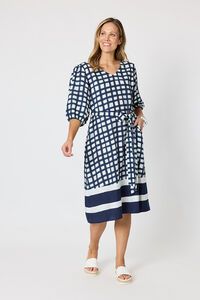 Clarity Monaco Grid Dress