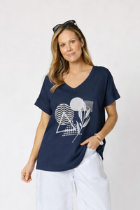 Clarity Orbit Print Top