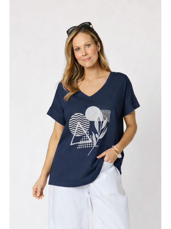 Clarity Orbit Print Top