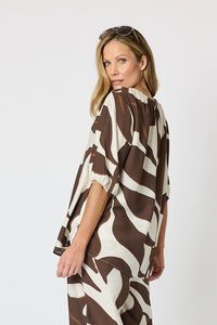 Clarity Bay Leaf Print Top