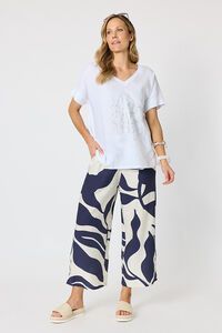 Clarity Bay Leaf Print Pant