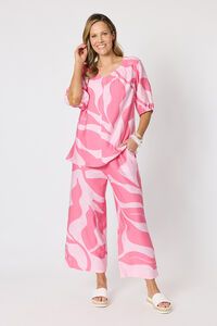 Clarity Bay Leaf Print Pant