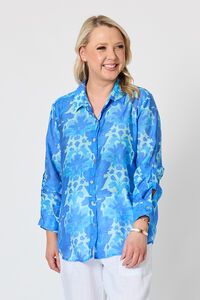 Gordon Smith Blue Lagoon Print Shirt