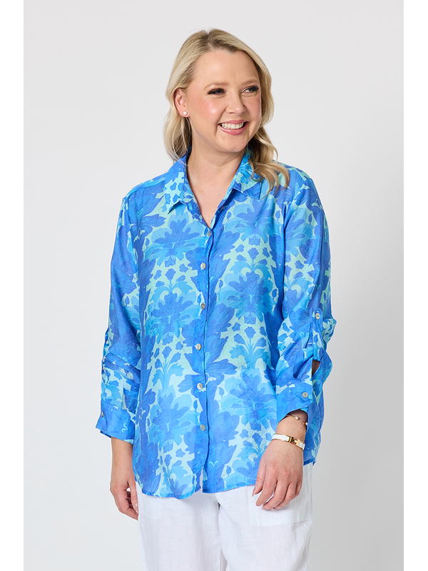 Gordon Smith Blue Lagoon Print Shirt