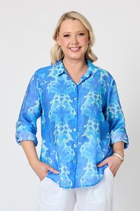 Gordon Smith Blue Lagoon Print Shirt