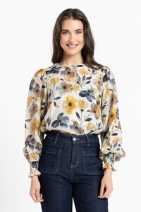 Leila + Luca Golden Bloom Havana Top