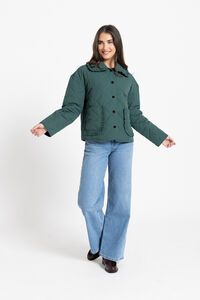 Leila + Luca Moss Frilled Jacket