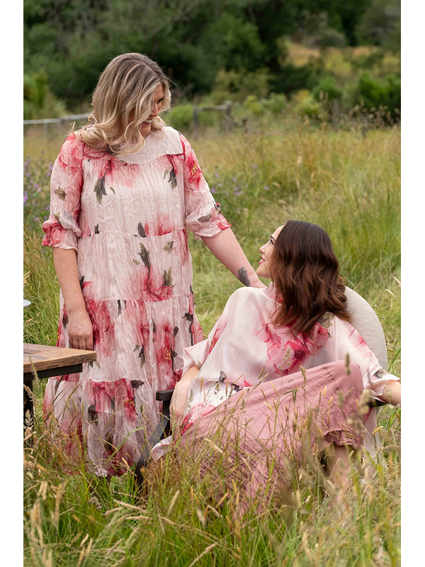 Deeanne Hobbs Cascade Dress Rose