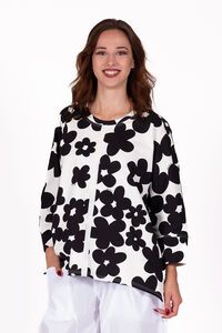 Deeanne Hobbs Max Inkblot Floral Noir Sweatshirt 