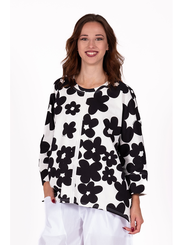 Deeanne Hobbs Max Inkblot Floral Noir Sweatshirt 