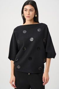 Joseph Ribkoff Boxy Embroidered Sweater