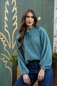 Seeking Lola Warm Teal Rewrite Top