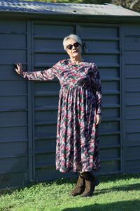 Foil Mesh Flock Yeah Dress