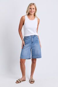 Elm Birdie Long Denim Short