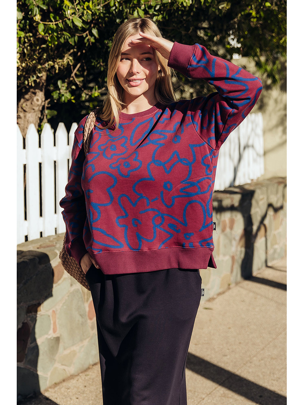 Elm Freedom Floral Crew