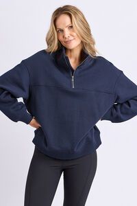 Foxwood College Contrast Zip Crew