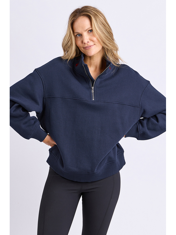 Foxwood College Contrast Zip Crew