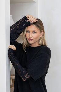 Miss Marlow Lace Sleeve Layer Knit