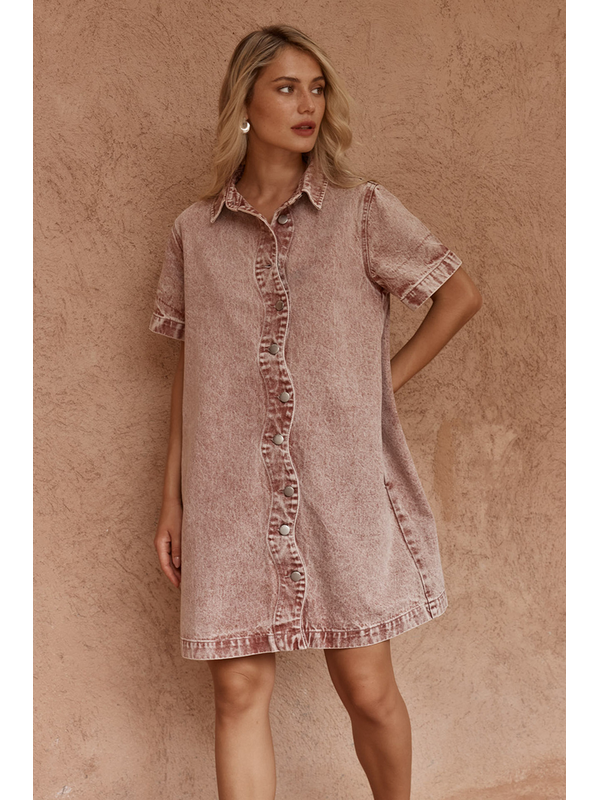 Sass Pepe Wave Denim Dress