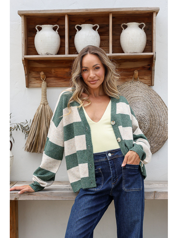 Miracle Brady Bunch Stripe Cardi