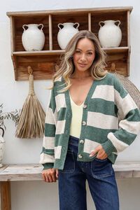Miracle Brady Bunch Stripe Cardi