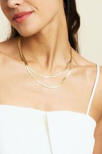 Edblad Herringbone Chain 45cm Gold Necklace