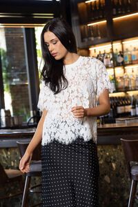 Amaya Helen T-Shirt Lace White
