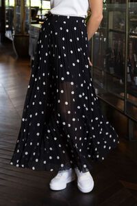 Amaya Nicola Maxi Skirt Spot Black