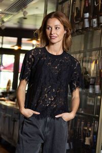 Amaya Helen T-Shirt Lace Black 