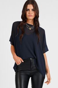 Storm Relaxed Sheer Short Sleeve Top 