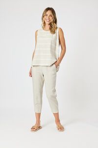 Gordon Smith Sarah Jersey Waist Linen Pant 