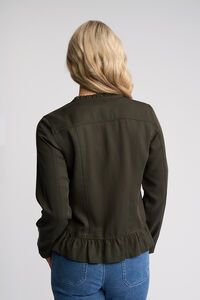 Vassalli Sawyer Frill Hem Button Jacket