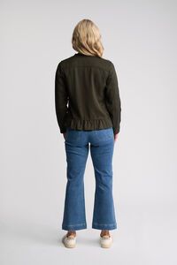 Vassalli Sawyer Frill Hem Button Jacket