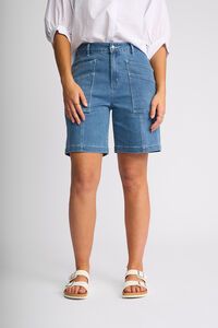 Vassalli Raven Double Pocket Denim Short - Blue Hue
