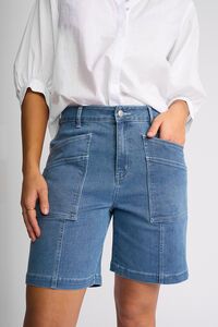 Vassalli Raven Double Pocket Denim Short - Blue Hue