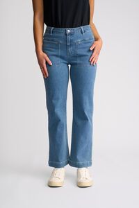 Vassalli Villa Straight Ankle Grazer Jean - Blue Hue