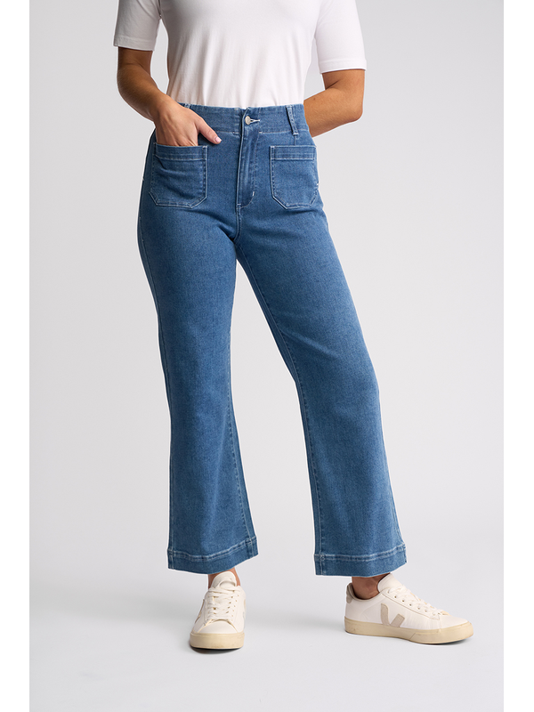 Vassalli Daily Straight Ankle Grazer Jean - Blue Hue