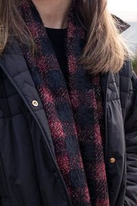 Antler Cabernet Check Scarf