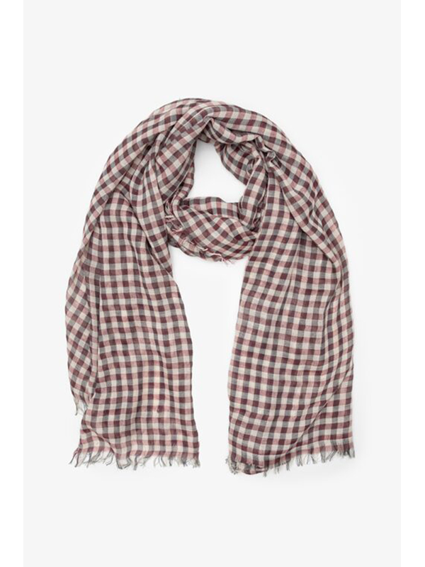 Antler Claret Check Scarf 