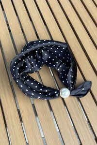 Antler Pearl Fasten Neck Tie Black Spot 